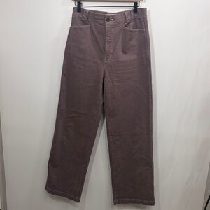 Madewell  Emmett Wide-leg Mauve pants size 29.